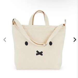 Miffy Baggu Recycled Cotton Horizontal Zip Duck Bag NWT